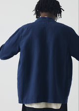 TOAST - Arlo Garment Dyed Herringbone Jacket - Dark Indigo