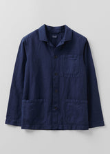 TOAST - Arlo Garment Dyed Herringbone Jacket - Dark Indigo