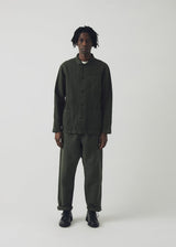 TOAST - Arlo Garment Dyed Herringbone Jacket - Dark Moss