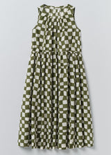 TOAST - Block Print Warp Check Sleeveless Dress