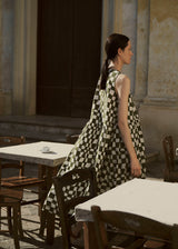 TOAST - Block Print Warp Check Sleeveless Dress