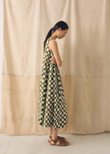 TOAST - Block Print Warp Check Sleeveless Dress