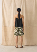 TOAST - Block Print Warp Check Shorts