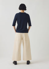 TOAST - Cleo Garment Dyed Cotton Tee - Indigo