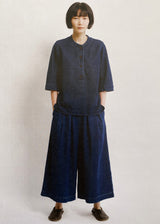 TOAST - Cotton Denim Placket Detail Top