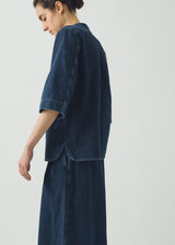 TOAST - Cotton Denim Placket Detail Top