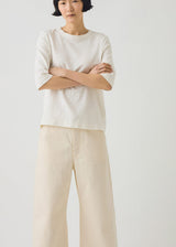 TOAST - Cleo Garment Dyed Cotton Tee - Chalk