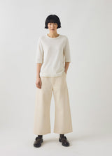 TOAST - Cleo Garment Dyed Cotton Tee - Chalk