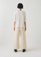 TOAST - Cleo Garment Dyed Cotton Tee - Chalk