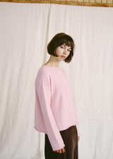 Francie - Doll's Reversible Cardigan - Barely Pink