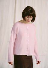 Francie - Doll's Reversible Cardigan - Barely Pink