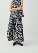 TOAST - Emma Carlow Cut Out Print Cotton Skirt