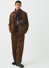 TOAST - Fen Wool Knot Scarf - Dark Aubergine