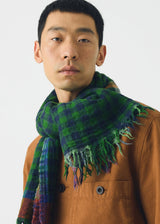 TOAST - Fen Wool Knot Scarf - Grass Green/Multi