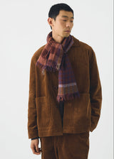 TOAST - Fen Wool Knot Scarf - Dark Aubergine