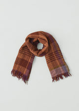 TOAST - Fen Wool Knot Scarf - Dark Aubergine