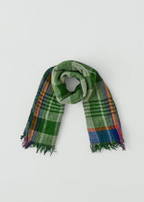 TOAST - Fen Wool Knot Scarf - Grass Green/Multi