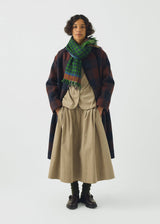 TOAST - Fen Wool Knot Scarf - Grass Green/Multi
