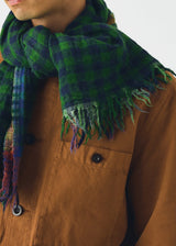 TOAST - Fen Wool Knot Scarf - Grass Green/Multi