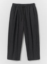 TOAST - Fine Stripe Crinkle Cotton Pleated Trousers
