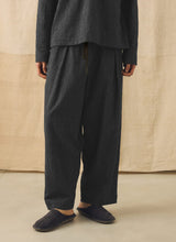 TOAST - Fine Stripe Crinkle Cotton Pleated Trousers