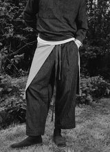 TOAST - Fine Stripe Crinkle Cotton Pleated Trousers