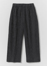 TOAST - Fine Stripe Crinkled Cotton Barrel Leg Trousers