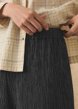 TOAST - Fine Stripe Crinkled Cotton Barrel Leg Trousers