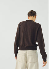 TOAST - Fine Wool Cotton Cardigan - Dark Chocolate