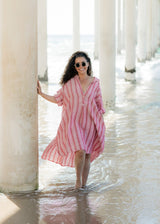 Meg By Design - Harper Linen Shirt - Red Ticking
