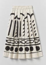 TOAST - Harvest Print Cotton Linen Poplin Skirt