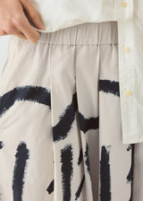 TOAST - Harvest Print Cotton Linen Poplin Skirt