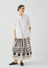 TOAST - Harvest Print Cotton Linen Poplin Skirt