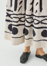TOAST - Harvest Print Cotton Linen Poplin Skirt