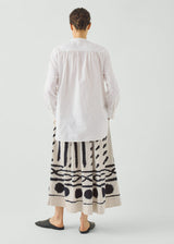 TOAST - Harvest Print Cotton Linen Poplin Skirt