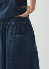 TOAST - Indigo Denim Pull On Cropped Trousers