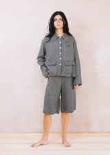Sula - Long Linen Twill Shorts