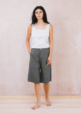 Sula - Long Linen Twill Shorts