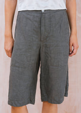 Sula - Long Linen Twill Shorts