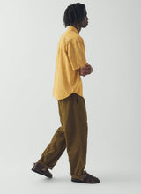 TOAST - Natural Dye Stripe Cotton Shirt -  Turmeric