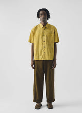 TOAST - Natural Dye Stripe Cotton Shirt -  Turmeric