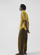 TOAST - Natural Dye Stripe Cotton Shirt -  Turmeric