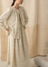 TOAST - Page Check Cotton Swingy Shirt