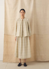 TOAST - Page Check Cotton Swingy Shirt