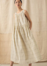 TOAST - Page Check Cotton Sleeveless Dress 