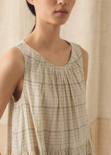 TOAST - Page Check Cotton Sleeveless Dress 