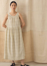 TOAST - Page Check Cotton Sleeveless Dress 