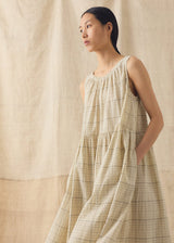 TOAST - Page Check Cotton Sleeveless Dress 
