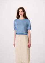 Francie - Pearl Top - Celest Blue