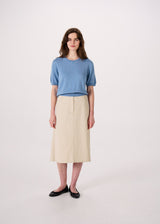 Francie - Pearl Top - Celeste Blue